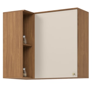 Armario Aereo Canto Reto 1P Requinte C634 Nature Areia Henn