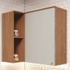Armario Aereo Canto Reto 1P Requinte C634 Nature Areia Henn