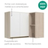 Armario Aereo De Canto 2 Portas 2 Nichos MDF 89X68 cm Kali 193641 Bianco TOQ Branco Nicioli
