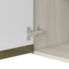 Armario Aereo De Canto 2 Portas 2 Nichos MDF 89X68 cm Kali 193641 Bianco TOQ Branco Nicioli