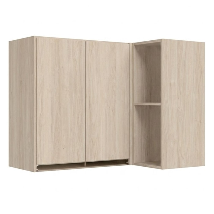 Armario Aereo De Canto 2 Portas 2 Nichos MDF 89X68 cm Kali 193641 Bianco TOQ Nicioli