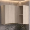 Armario Aereo De Canto 2 Portas 2 Nichos MDF 89X68 cm Kali 193641 Bianco TOQ Nicioli