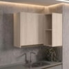 Armario Aereo De Canto 2 Portas 2 Nichos MDF 89X68 cm Kali 193641 Bianco TOQ Nicioli