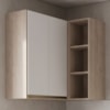 Armario Aereo De Canto 2 Portas 3 Nichos MDF 86X90 cm Kali 193661 Bianco TOQ Branco Nicioli