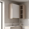 Armario Aereo De Canto 2 Portas 3 Nichos MDF 86X90 cm Kali 193661 Bianco TOQ Branco Nicioli
