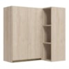 Armario Aereo De Canto 2 Portas 3 Nichos MDF 86X90 cm Kali 193661 Bianco TOQ Nicioli