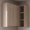 Armario Aereo De Canto 2 Portas 3 Nichos MDF 86X90 cm Kali 193661 Bianco TOQ Nicioli