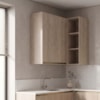 Armario Aereo De Canto 2 Portas 3 Nichos MDF 86X90 cm Kali 193661 Bianco TOQ Nicioli