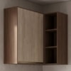Armario Aereo De Canto 2 Portas 3 Nichos MDF 86X90 cm Kali 193661 Carvalho TOQ Bianco Nicioli