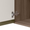 Armario Aereo De Canto 2 Portas 3 Nichos MDF 86X90 cm Kali 193661 Carvalho TOQ Off White Nicioli