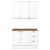 Armario Aereo E Balcao 120cm CE169 Americana Branco Nature Henn