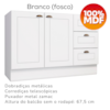 Armario Aereo E Balcao 120cm CE169 Americana Branco Nature Henn