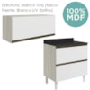 Armario Aereo E Balcao 2 Gavetas MDF Kali Bianco Toq Branco Uv Nicioli