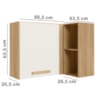 Armario Aereo e Balcao Canto 16984x16990 Freijo Off White Cristal Nicioli