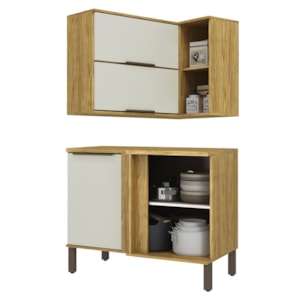 Armario Aereo E Balcao Canto 98 cm Vera Marrocos Off White MXM Armario Aereo E Balcao Canto 98 cm Vera Marrocos Off White MXM