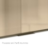 Armario Aereo E Balcao Em Vidro 1P 2G 80cm MDF Kali Bianco Toq Nicioli