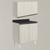 Armario Aereo E Balcao MDF 60cm Kali Bianco Toq Bianco Toq Nicioli