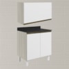 Armario Aereo E Balcao MDF 60cm Kali Bianco Toq Branco Uv Nicioli