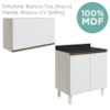 Armario Aereo E Balcao MDF 60cm Kali Bianco Toq Branco Uv Nicioli