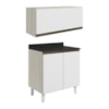 Armario Aereo E Balcao MDF 70cm Kali Bianco Toq Branco Uv Nicioli