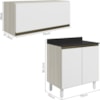 Armario Aereo E Balcao MDF 70cm Kali Bianco Toq Branco Uv Nicioli
