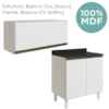 Armario Aereo E Balcao MDF 70cm Kali Bianco Toq Branco Uv Nicioli