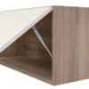 Armario Aereo E Balcao MDF 70cm Kali Carvalho Toq Off White Cetim Nicioli