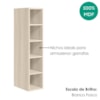 Armario Aereo Garrafeiro 5 Nichos MDF 15X90 cm Kali 16673 Bianco TOQ Nicioli