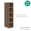 Armario Aereo Garrafeiro 5 Nichos MDF 15X90 cm Kali 16673 Carvalho TOQ Nicioli