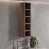 Armario Aereo Garrafeiro 5 Nichos MDF 15X90 cm Kali 16673 Carvalho TOQ Nicioli