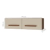 Armario Aereo Geladeira 79 cm Mara Savana Off White Mobbs