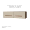 Armario Aereo Geladeira 79 cm Mara Savana Off White Mobbs