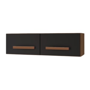 Armario Aereo Geladeira 79 cm Mara Savana Preto Mobbs