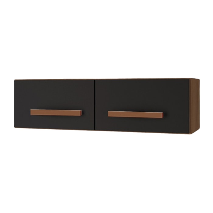 Armario Aereo Geladeira 79 cm Mara Savana Preto Mobbs