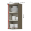 Armario Aereo Nicho 1 Porta MDF 40 cm Connect C81 Duna Cristal Henn