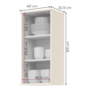 Armario Aereo Nicho 1 Porta MDF 40 cm Connect C81 Off White Henn