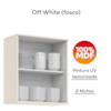 Armario Aereo Nicho 1 Porta MDF 60 cm Connect C53 Henn Off White Henn