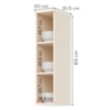 Armario Aereo Nicho 20 cm MDF C82 Off White Henn