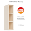 Armario Aereo Nicho 20 cm MDF C82 Off White Henn