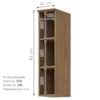 Armario Aereo Nicho 20 cm MDP Requinte C637 Nature Henn