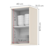 Armario Aereo Nicho 40 cm MDF C52 Off White Henn