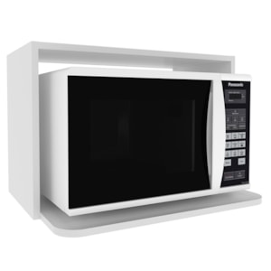 Armario Aereo Nicho Microondas 60 cm MDF CZ3319 Branco Tecno Mobili