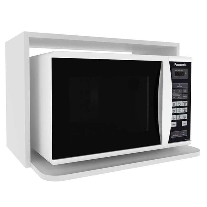 Armario Aereo Nicho Microondas 60 cm MDF CZ3319 Branco Tecno Mobili