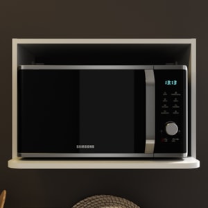 Armario Aereo Nicho Microondas 60 cm MDF CZ3319 Branco Tecno Mobili