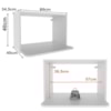 Armario Aereo Nicho Microondas 60 cm MDF CZ3319 Branco Tecno Mobili