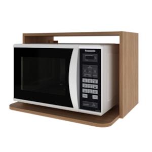 Armario Aereo Nicho Microondas 60 cm MDP CZ3103 Freijo Tecno Mobili
