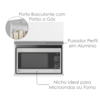 Armario Aereo Nicho Microondas 65 cm 1 Porta Evidence Branco POLIMAN