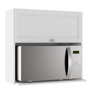 Armario Aereo Nicho Microondas 80 cm Unna Branco POLIMAN