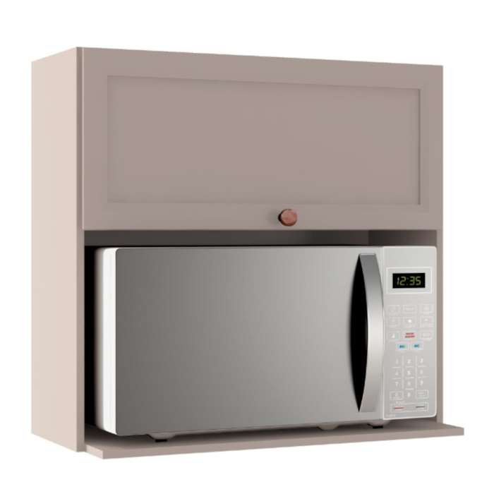 Armario Aereo Nicho Microondas 80 cm Unna Gris POLIMAN