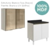Armario Aereo Vidro Balcao 2P 80cm MDF Kali Bianco Toq Branco Uv Nicioli